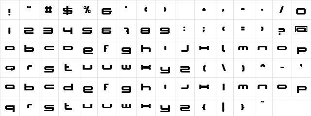 Limcy Biy Regular font glyphpreview