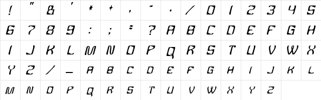 YBandTuner Regular font glyphpreview
