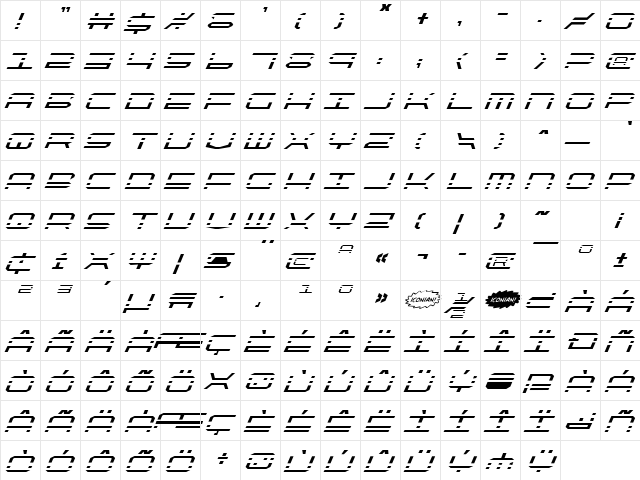 QuickQuick Italic Italic font glyphpreview