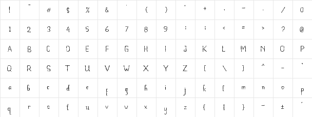 Beegal Regular font glyphpreview
