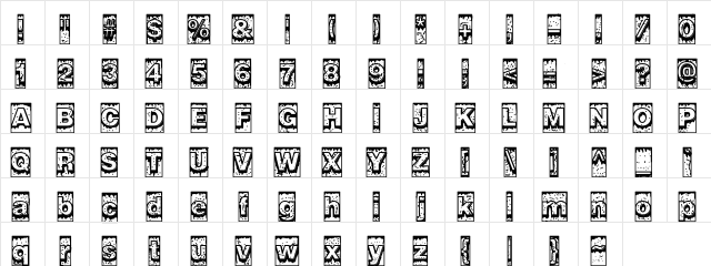 Swamp Type Regular font glyphpreview