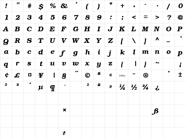 Bookplate Bold Italic font glyphpreview