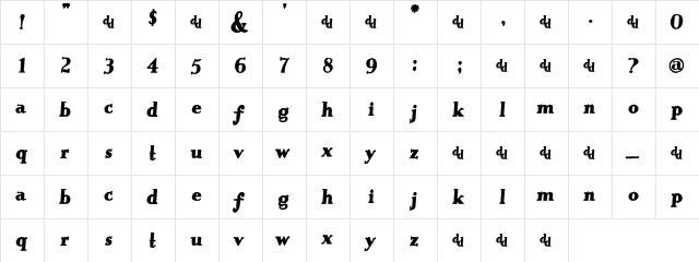 Fireball Regular font glyphpreview