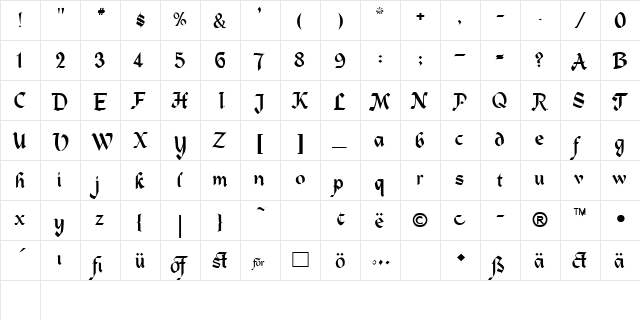 TROSIA Regular font glyphpreview