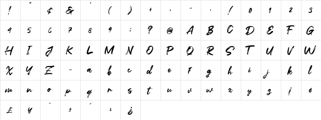 Flashing Regular font glyphpreview