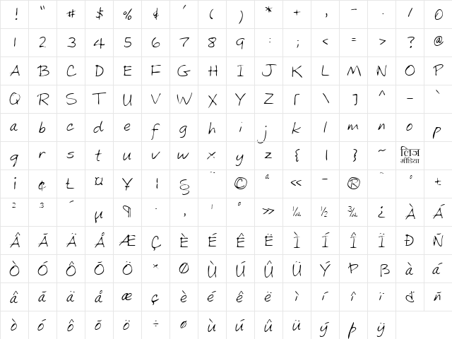 LEHN171 Regular font glyphpreview