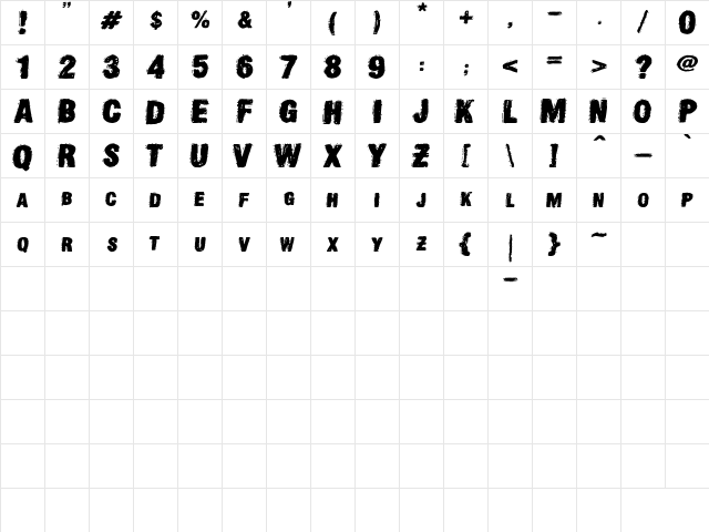 OldPress DSG Regular font glyphpreview