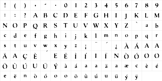 FloMotion Regular font glyphpreview