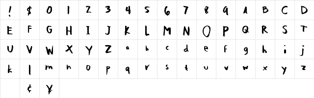 SlickRoadsDT Regular font glyphpreview