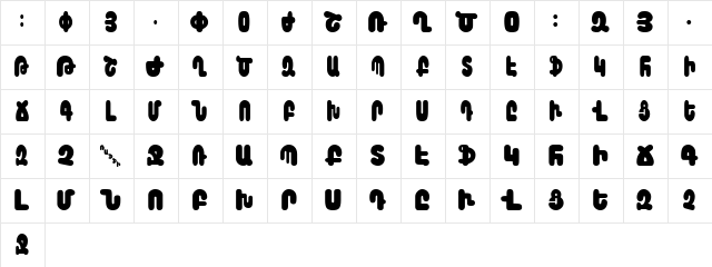 Arax Normal font glyphpreview