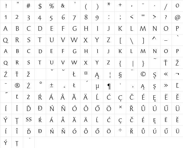 SyndorSCItcTEEBoo Regular font glyphpreview
