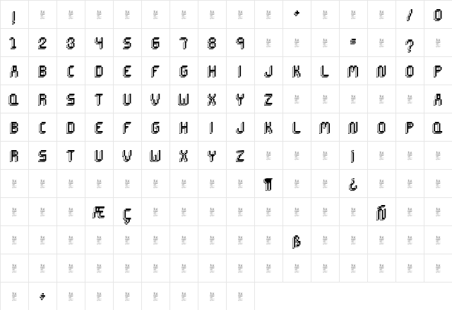 CHIP TUNES SHADOWS font glyphpreview