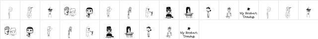 My Brothers Drawings Regular font glyphpreview