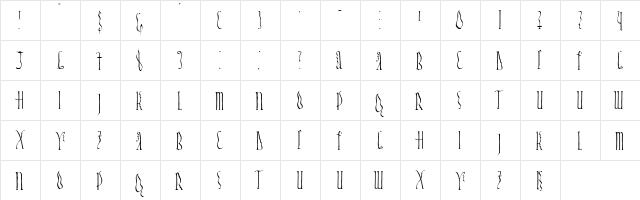 OrgeuilWF Regular font glyphpreview
