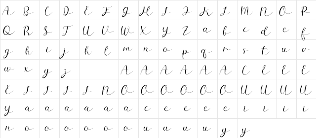 Sillmy DEMO Regular font glyphpreview