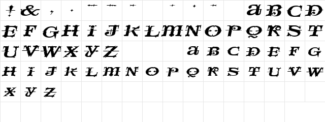 SpaceIveyExtended Italic font glyphpreview