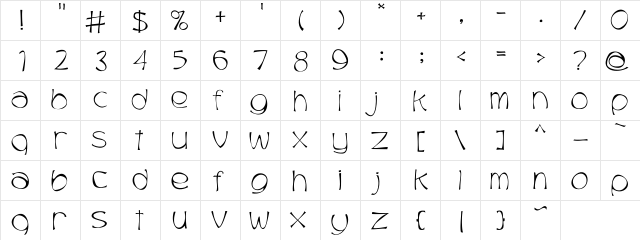 Trubble Regular font glyphpreview