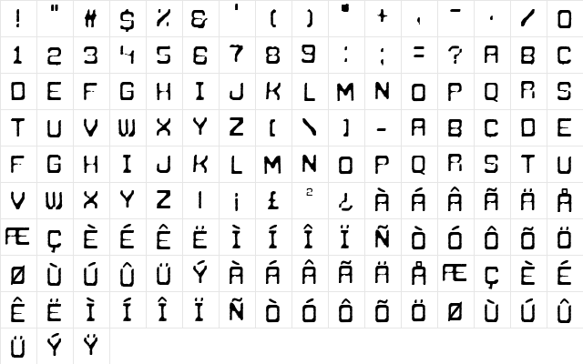 [Zagreb Underground] Regular font glyphpreview