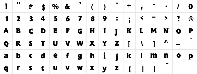 Esoterica Bold Regular font glyphpreview