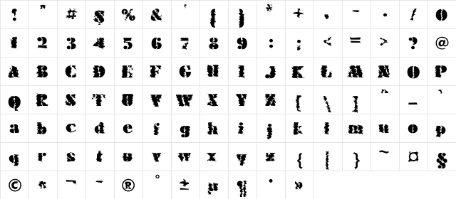 FuturaEugC_Winter120 Regular font glyphpreview