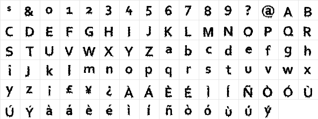 EuroHorror Regular font glyphpreview