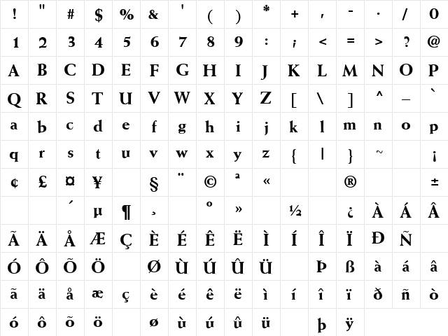 Spaced 2 Regular font glyphpreview