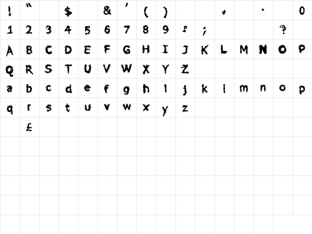 Sewer Sys Regular font glyphpreview