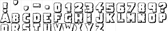Demolition Crack Shadow Regular font glyphpreview