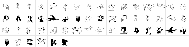 M-sKetches Regular font glyphpreview