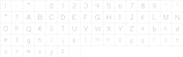 Trace Font for Kids Regular font glyphpreview