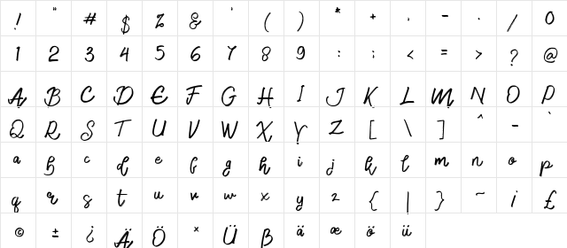 Emargo Regular font glyphpreview