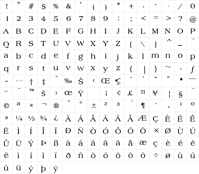 Broadsheet LDO Bold font glyphpreview