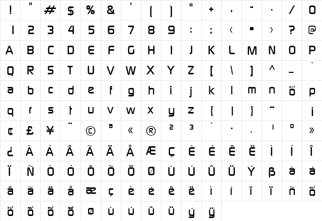 Danley Regular font glyphpreview