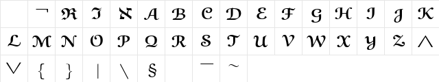 eusb7 Regular font glyphpreview