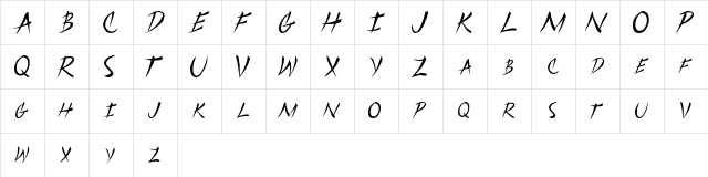 MU Regular font glyphpreview