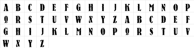 Raven Regular font glyphpreview