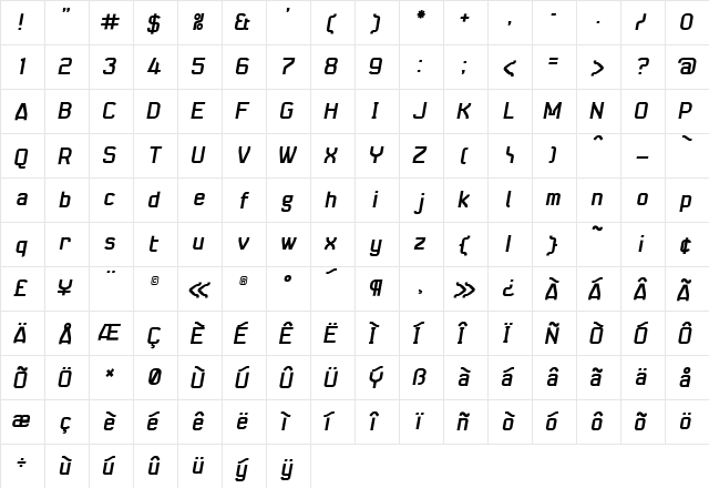 Seize Bold font glyphpreview