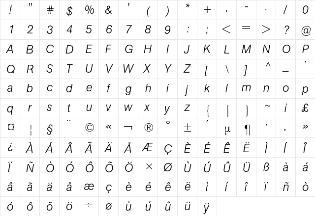 AG Buch BQ Regular font glyphpreview