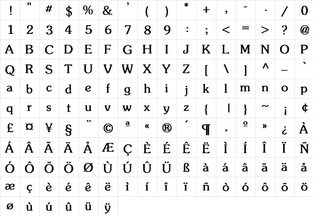 Flickner Bold font glyphpreview