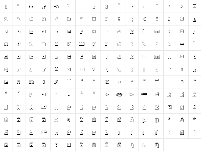 Flight Corps 3D Regular font glyphpreview