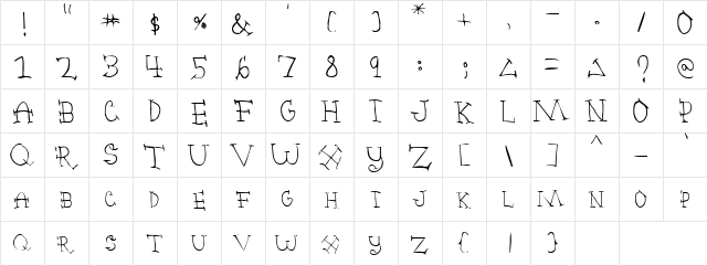 Hoods Regular font glyphpreview