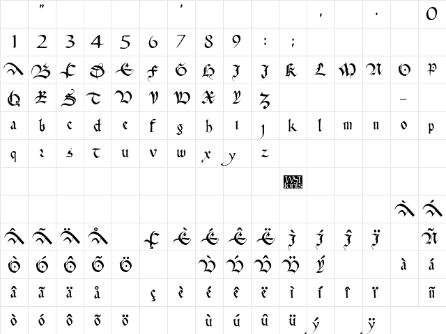 Soros Regular font glyphpreview