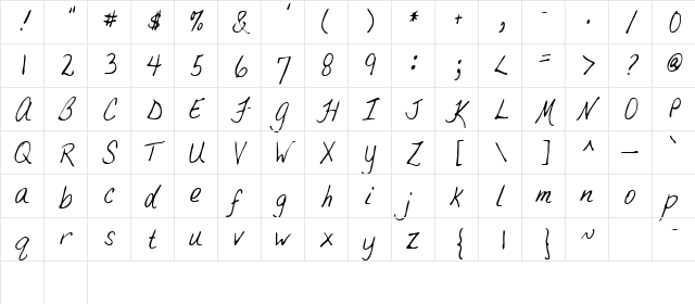 Teb Regular font glyphpreview