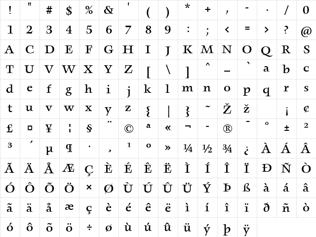 AngkoonTF-Medium Regular font glyphpreview