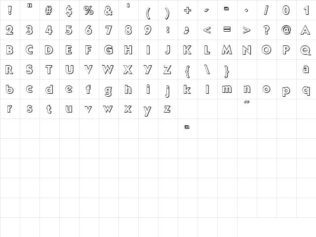 Mouser Outline Outline font glyphpreview