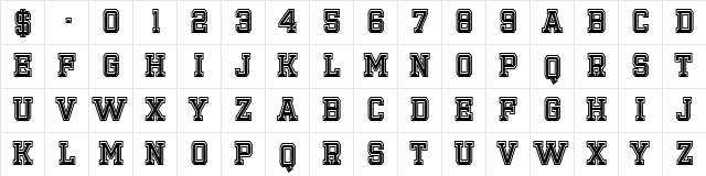 Emilio 20 Regular font glyphpreview