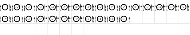 AL Place Settings Letters Regular font glyphpreview