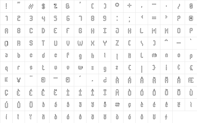 Monster oF South Hollow St Hollow font glyphpreview