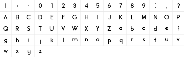 Official Book Regular font glyphpreview