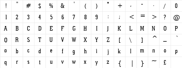 Pointed Normal font glyphpreview